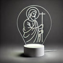 Luminária de São Judas Tadeu em Acrílico Luminoso Cristal®